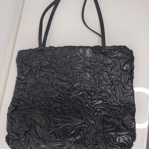 Desmo Butter-Soft Leather Crinkle Texture Purse/Handbag Beautiful Pre-owned